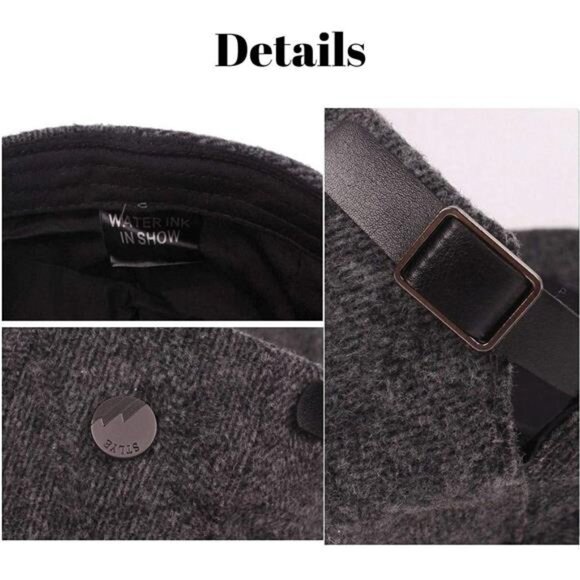 Newsboy Cap Hat Mens Classic Ivy Cabbie Hunting Hats Vintage Peak Golf Hat Flat - Picture 3 of 7